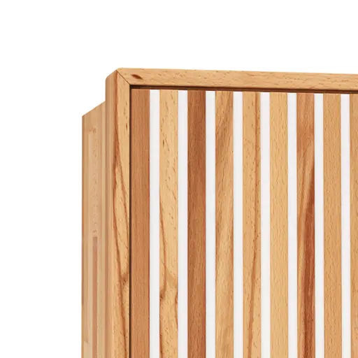 Drehtürenschrank Tigris - inkl. Passepartout, B. ca. 245cm, Kernbuche massiv, geölt