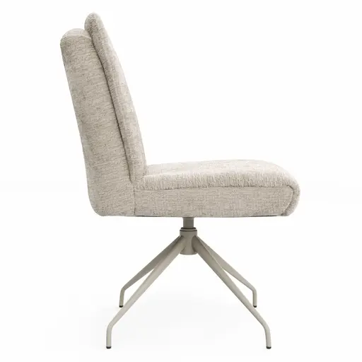 Stuhl Evania - Dreh und Relax-Funktion, hoher Rücken, Stoff, Ecru