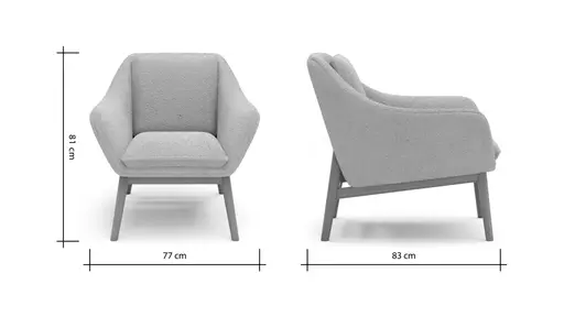 Sessel Karasu - Posh, Stoff, Natur