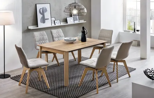 Stuhl - drehbar, Stoff, Rücken Schlamm, Sitz Taupe