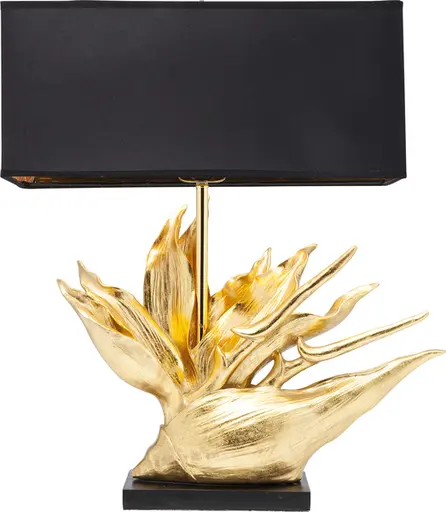 Tischleuchte- BH ca. 29x49 cm, Schwarz, Goldfarben