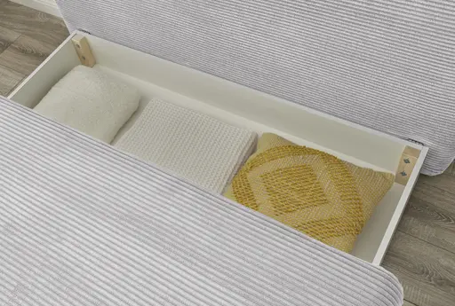 Schlafsofa - 2-Sitzer inkl. Schlaffunktion, Stoff, Hellgrau