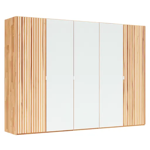 Drehtürenschrank Tigris - B. ca. 300 cm, Kernbuche massiv, geölt