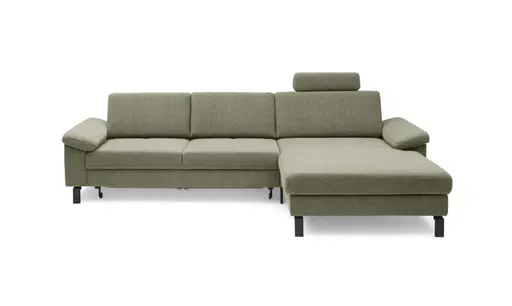 Ecksofa CALM MOVE - Ecke rechts inkl. Schlaffunktion, Microfaser, Grün