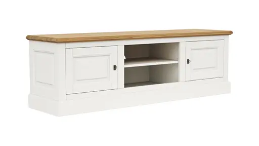 TV-Board Louisiana - teilmassiv, Weiß