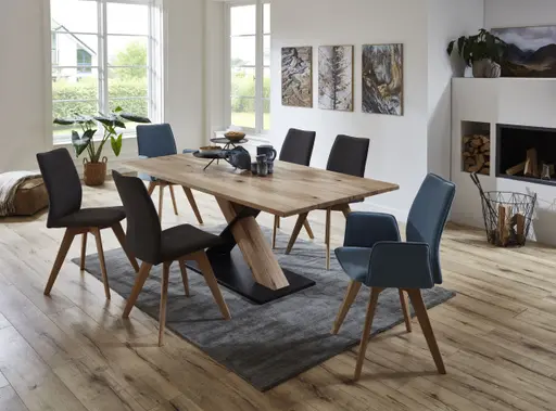 Esstisch LS 992321 - BL ca. 100x200 cm, Balkeneiche massiv