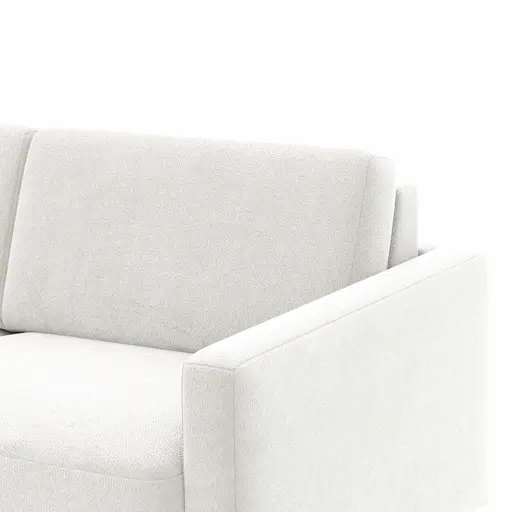 Schlafsofa Laredo - Longchair mit 2-Sitzer rechts inkl. Schlaffunktion mit Bettkasten, Stoff, Graubeige