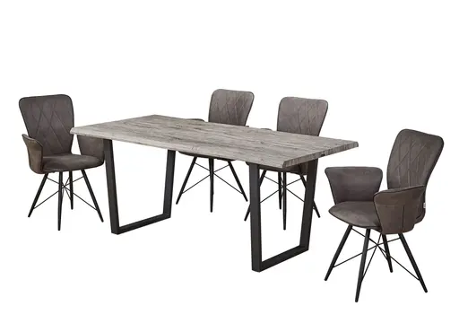 Armlehnenstuhl MAREK - Stoff, Anthrazit 