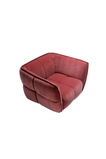 Sessel Hedda - Velour, Weinbeere