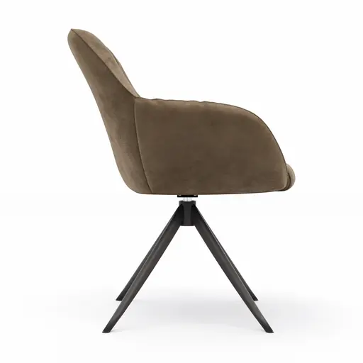 Armlehnstuhl Noli -. drehbar, Stoff, Sand