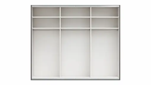 Schwebetürenschrank Viana - B ca. 271 cm, Lack, Steingrau