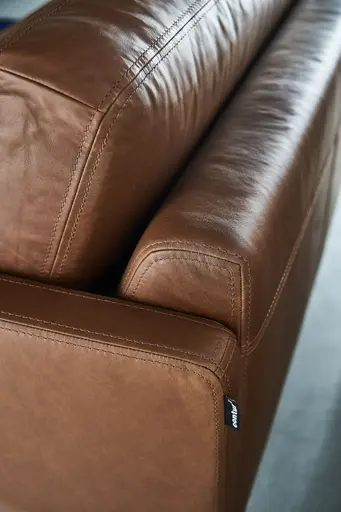 Sofa Cuneo - 2,5-Sitzer, Leder, Cognac