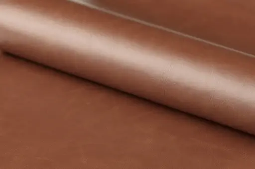 Schreibtischstuhl - höhenverstellbar, Lederoptik, Braun