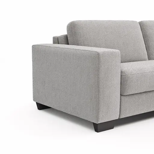 Sofa Nuoro - 3-Sitzer inkl. Schlaffunktion, Stoff, Grau