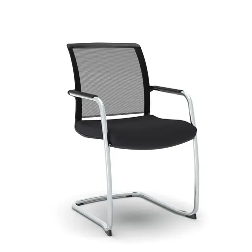 Netz-Besucherstuhl - Stoff, Anthrazit