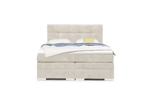 Boxspringbett SANDRIN I- Liegefläche ca. 180x200 cm, Stoff, Taupe