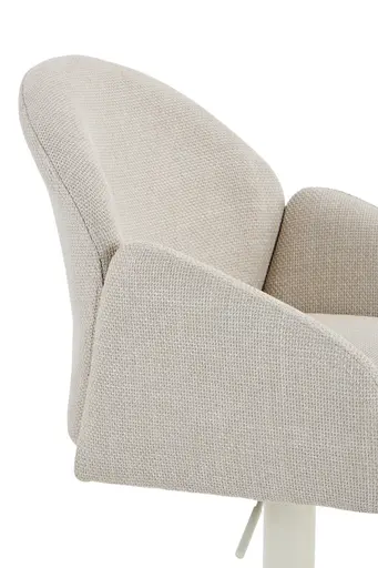 Barhocker - drehbar, höhenverstellbar, Stoff, Beige