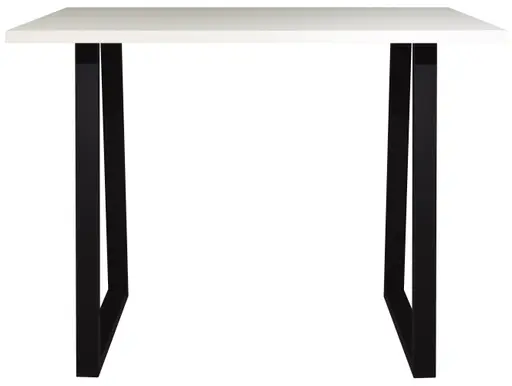 Bartresentisch - LB ca. 120x70 cm, Weiß, Schwarz