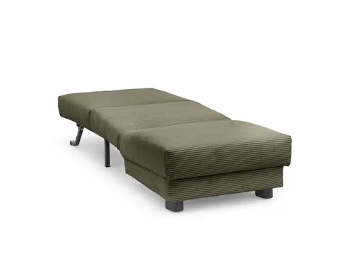  Faltsessel Easy Optik A - ohne Armlehnen inkl. Schlaffunktion, Cord, Dunkelgrün