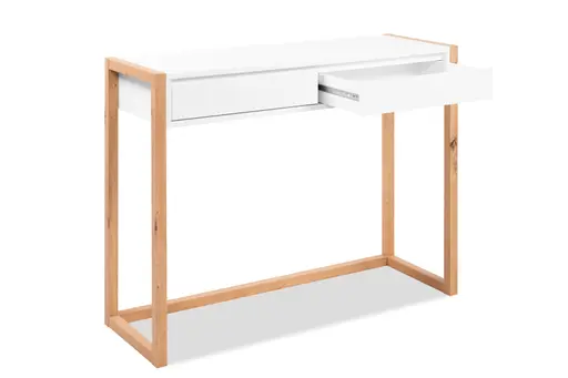 Konsole - LB ca. 100x35 cm, Weiß, Artisan Eiche Nachbildung