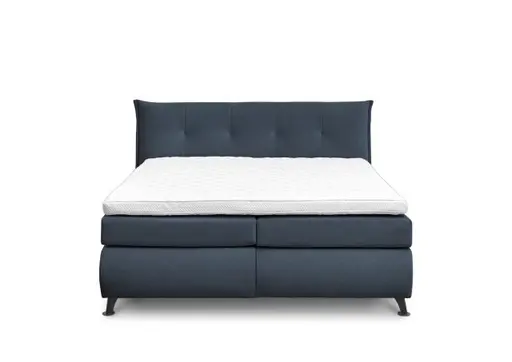 Boxspringbett HAROA- Liegefläche ca. 180x200 cm, Stoff, Blau, TFK H4/TFK H4