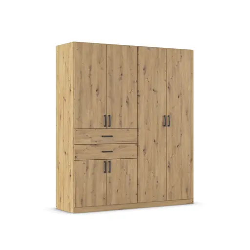 Drehtürenschrank- B ca. 180, Eiche Dekor