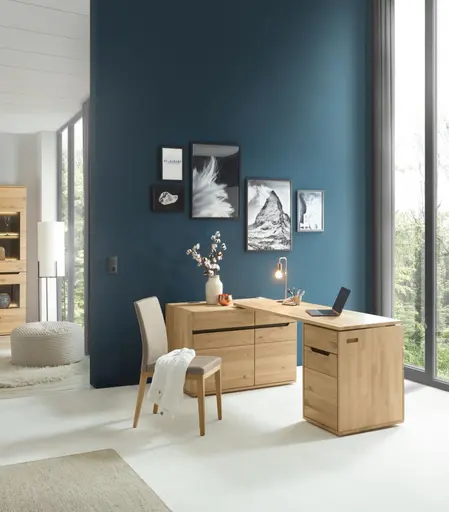 Verwandlungs-Sideboard - schwenkbar rechts, Wildeiche massiv