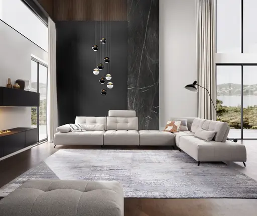 Megasofa Comodo - Stoff, Rosé