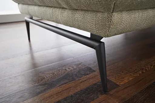 Ecksofa Estrela - Ecke links mit 2,5-Sitzer inkl. Rücken-/Armlehne verstellbar, Stoff, Olive