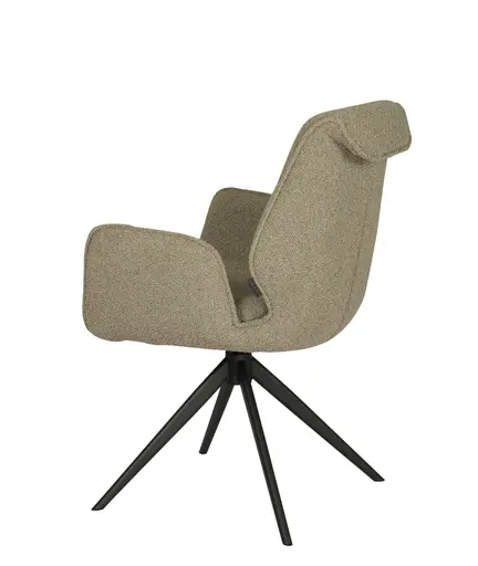 Armlehnstuhl MARLIES - drehbar, Stoff, Taupe