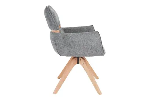 Armlehnstuhl MAROU - drehbar, Stoff, Graublau