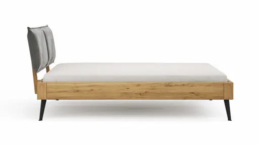 Bettgestell 1660 - Liegefläche ca. 140x200 cm, Wildeiche massiv, geölt