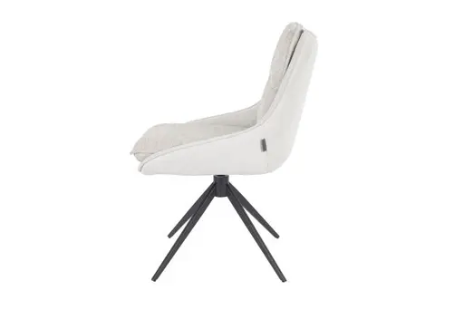 Stuhl MANDY - drehbar, Stoff, Silbergrau