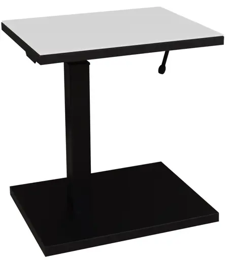 Beistelltisch - höhenverstellbar, LB ca. 45x35 cm, Weiß, Schwarz