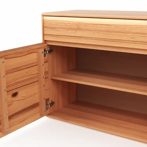 Sideboard Hillsboro - inkl. Beleuchtung, Buche/Kernbuche natur, geölt