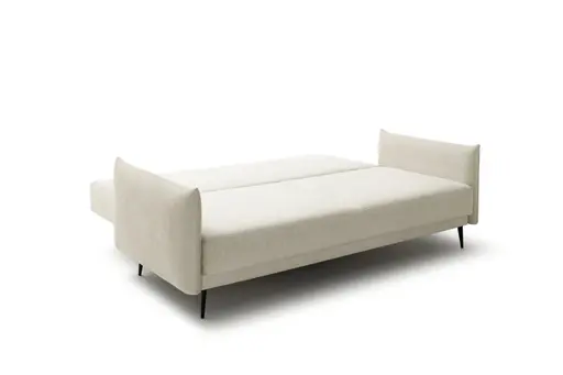 Schlafsofa Nettuno - 3-Sitzer, inkl. Schlaffunktion, Velour, Champagner