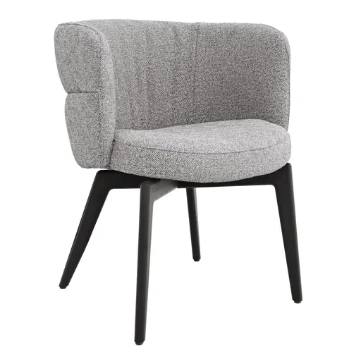 Armlehnstuhl Milana - Stoff, Grau