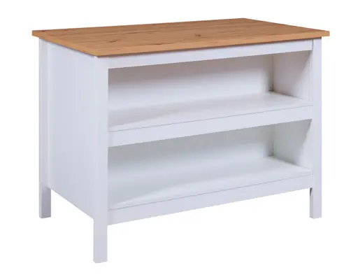 Bartisch - LB ca. 124x75 cm, Weiß, Artisan Eiche Nachbildung