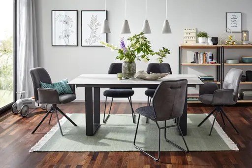 Esstisch Dinner - LB ca. 200x95 cm, Kunststoff, Hellgrau