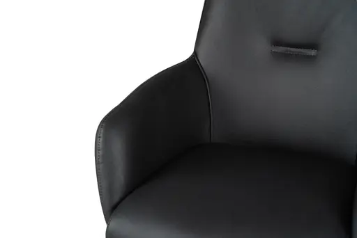 Armlehnstuhl MANON - drehbar, Stoff, Schwarz