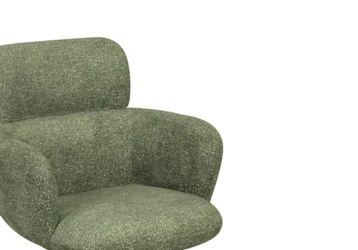 Armlehnstuhl MANJA - drehbar, Stoff, Grün