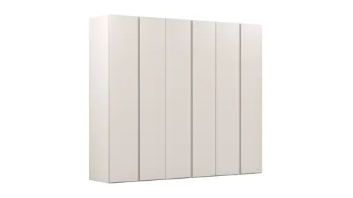 Drehtürenschrank Loretto - B ca. 280 cm, Melamin, Perlmutt