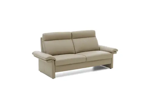 Sofa EM Dublin 2.0 - 3-Sitzer inkl. Armlehne verstellbar, Leder, Taupe