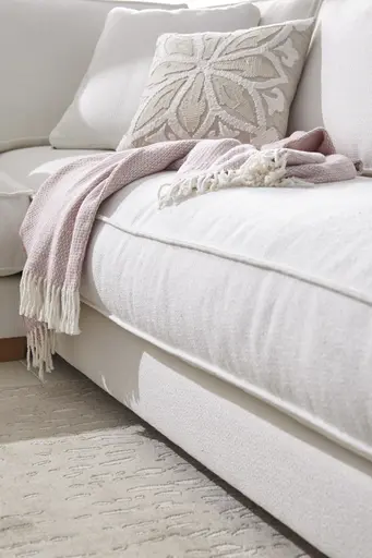 Ecksofa Fairbanks - 2,5-Sitzer mit Ecke rechts, Stoff, Natur