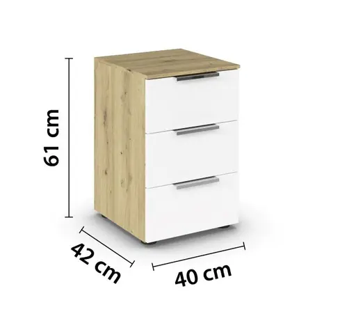 Nako RIPP- Eiche Dekor, Weiß