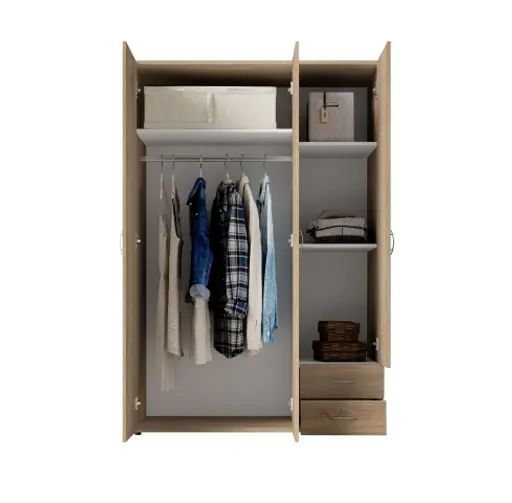 Drehtürenschrank- B ca. 120 cm, Eiche Dekor