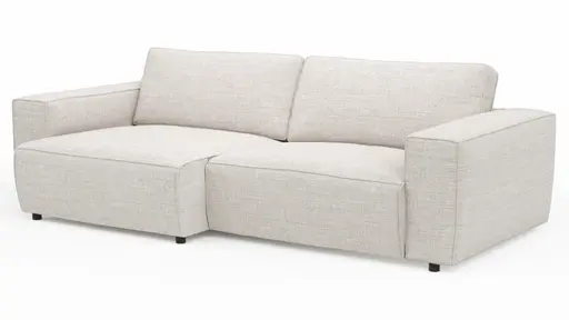 Sofa Lilaia - 1,5-Sitzer XL Tief mit 1,5-Sitzer XL, Stoff, Kaschmir