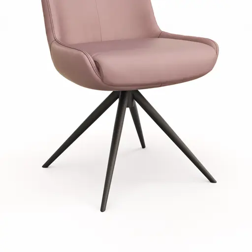 Stuhl Mis - Leder, Mauve, Gestell, Schwarz