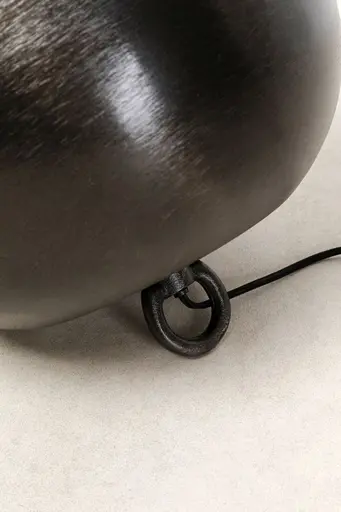 Bodenleuchte- DH ca. 35x31 cm, Stahl vernickelt, Schwarz, Gold