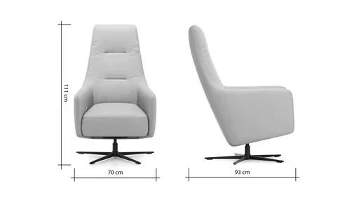 Relaxsessel Rufus - inkl. Relaxfunktion, Leder, Anthrazit